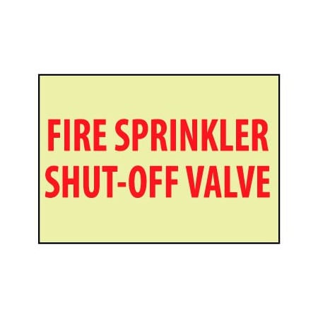 National Marker Co Glow Sign Vinyl - Shut-Off Valve GL160PB
